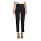 Calça feminina plissada de cintura alta Anne Klein, preta, tamanho XX-S