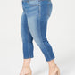 Calça jeans skinny cropped feminina INC International Concepts Plus Denim, azul, tamanho 24 WP