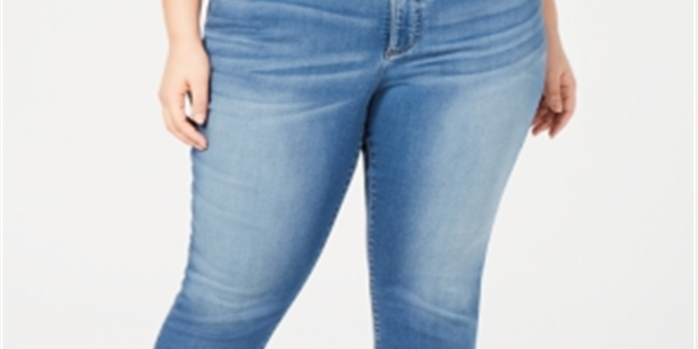 Calça jeans skinny cropped feminina INC International Concepts Plus Denim, azul, tamanho 24 WP