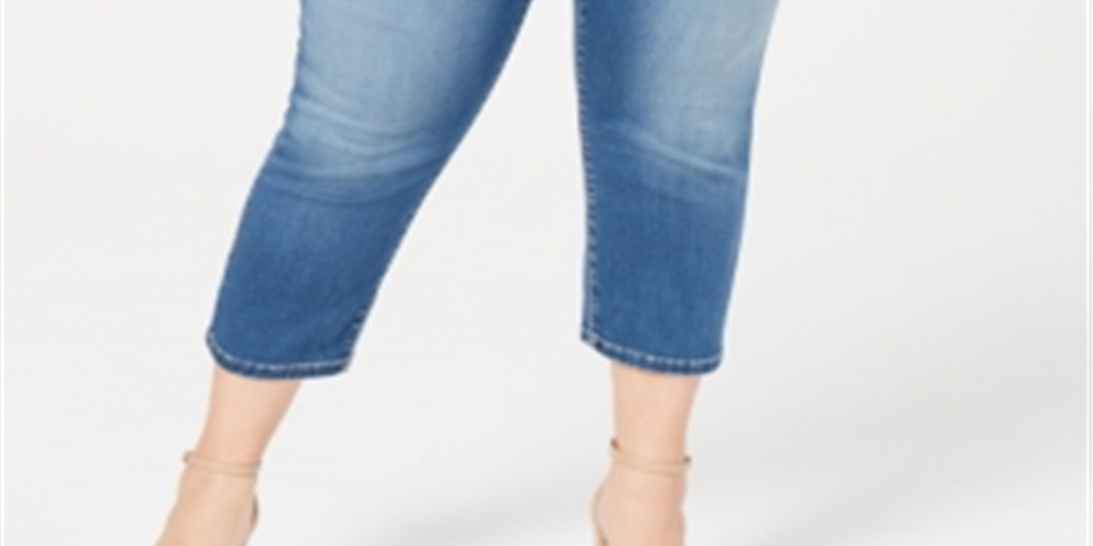 Calça jeans skinny cropped feminina INC International Concepts Plus Denim, azul, tamanho 24 WP