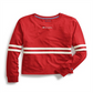 Camiseta feminina Champion Heritage Script Logo manga comprida vermelha tamanho G