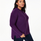 Moletom térmico feminino Charter Club Cashmere Roxo Tamanho 1X