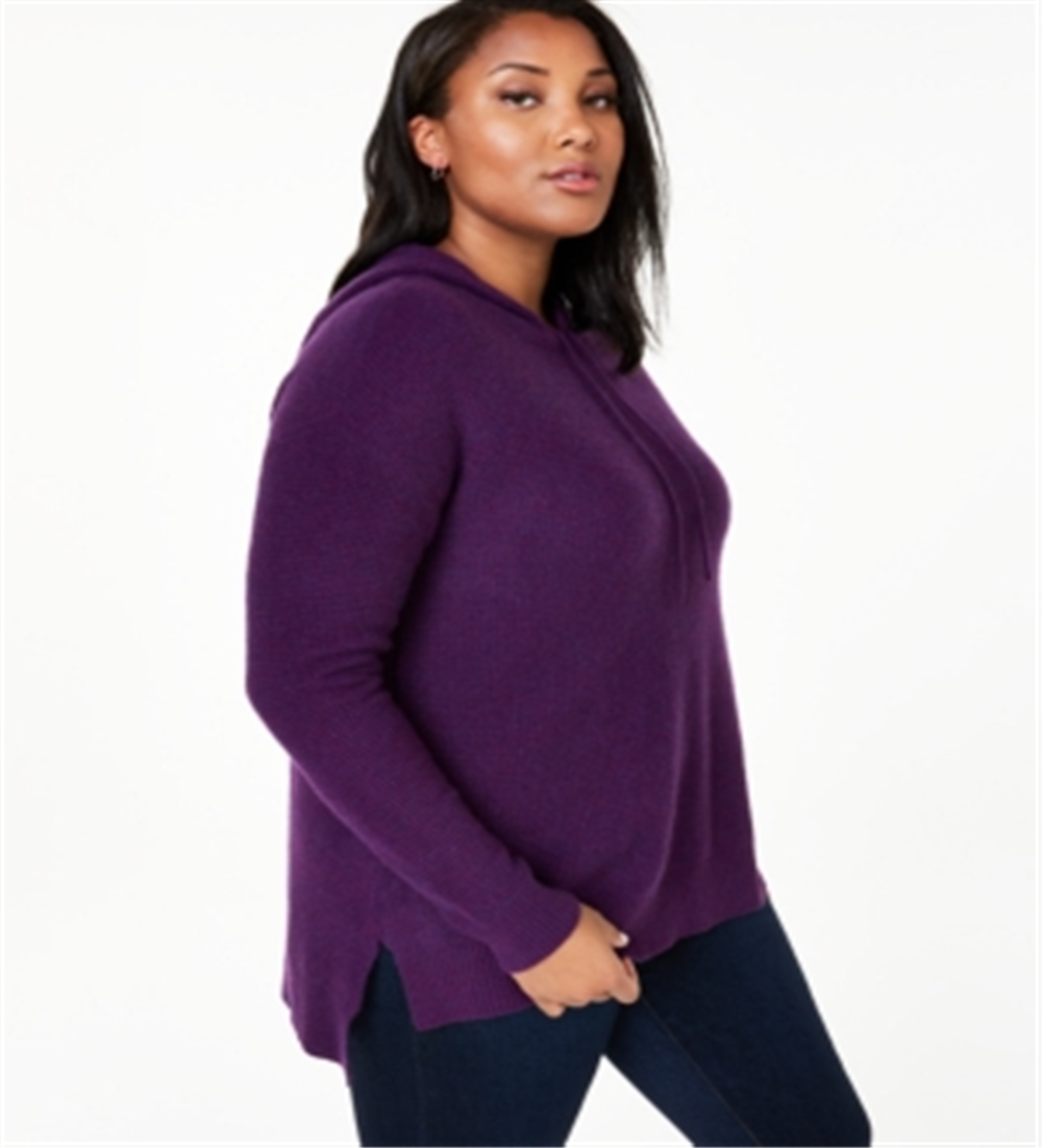 Moletom térmico feminino Charter Club Cashmere Roxo Tamanho 1X