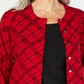 Karen Scott Cardigan feminino com estampa xadrez, vermelho, tamanho XS