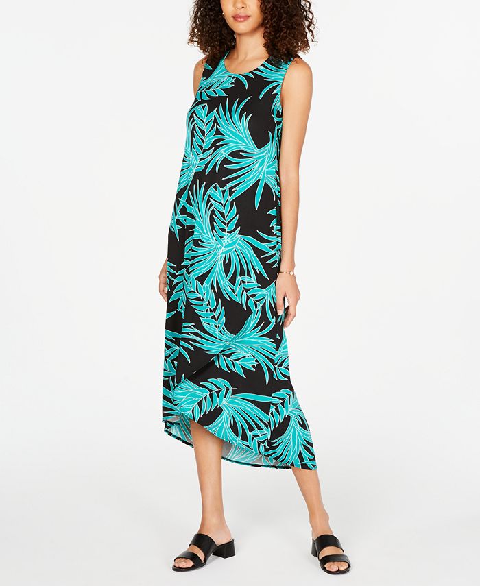 Vestido feminino Alfani estampado com bainha tulipa verde tamanho pequeno G