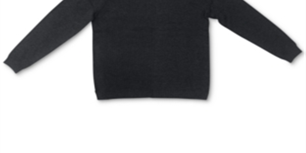 Karen Scott Suéter Feminino de Algodão com Canelado Preto Tamanho Médio