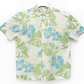 Camisa masculina com botões e estampa floral Moahala, bege, tamanho X-S