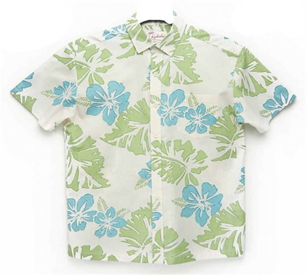 Camisa masculina com botões e estampa floral Moahala, bege, tamanho X-S
