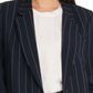 Blazer empresarial listrado feminino DKNY azul-marinho, tamanho G