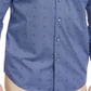 Camisa masculina Tasso Elba Bendini com estampa de azulejos e botões, tamanho médio, azul