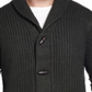 Cardigan masculino vintage canelado à prova de intempéries, verde, tamanho pequeno