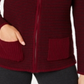 Karen Scott Cardigan Feminino Texturizado com Zíper Frontal Vermelho Tamanho XS