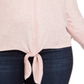 Suéter feminino plus size com amarração na barra, estilo &amp; co, rosa, tamanho 4X