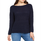 Suéter pulôver de malha slub feminino Style &amp; Co, azul, tamanho pequeno