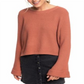 Roxy Suéter Feminino Sorrento Shades Manga Flare Marrom Tamanho P
