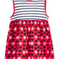 Primeiras impressões Baby Girl's Hearts Stars &amp; Stripes Túnica Top Vermelho Tamanho 24MOS