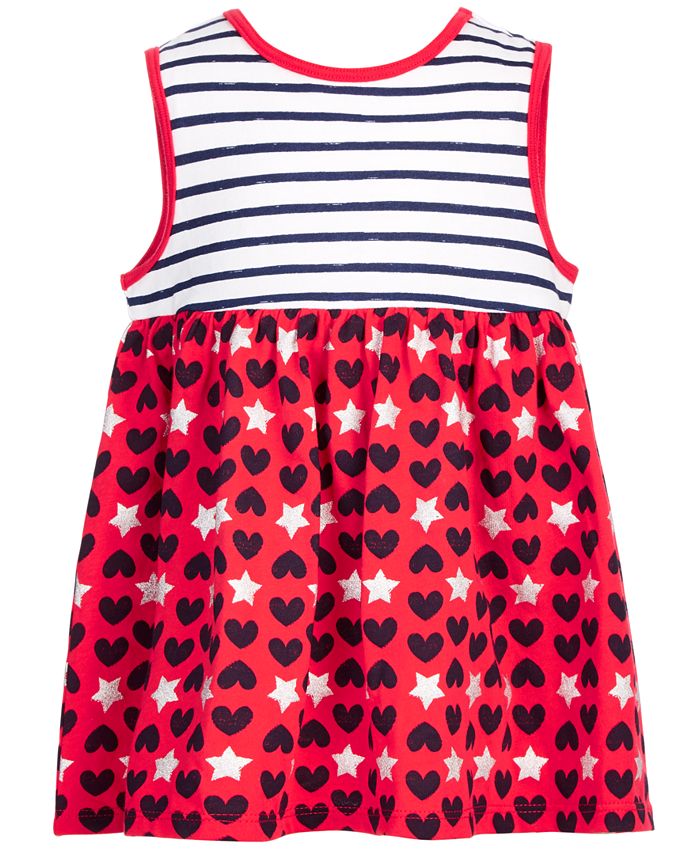 Primeiras impressões Baby Girl's Hearts Stars &amp; Stripes Túnica Top Vermelho Tamanho 24MOS