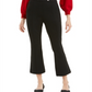 Calça cropped feminina Maison Jules de cintura alta e perna larga, preta, tamanho grande