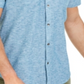 Camisa de manga curta masculina Ricky da INC International Concepts, azul, tamanho grande