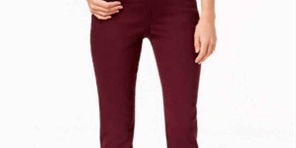 Jeans feminino Style &amp; Co com controle de barriga, roxo, tamanho 14, pequeno