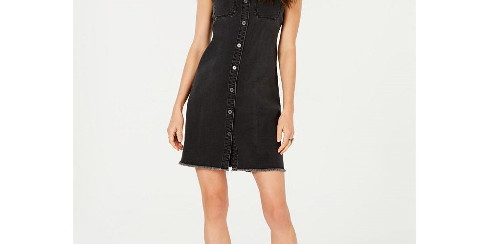 Vestido-camisa jeans feminino Style &amp; Co, preto, tamanho 8
