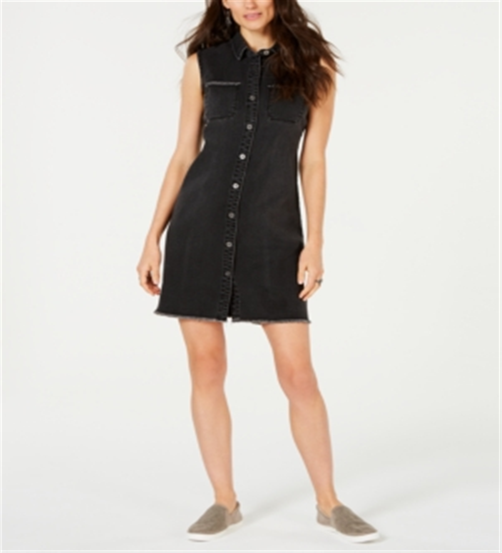 Vestido-camisa jeans feminino Style &amp; Co, preto, tamanho 8