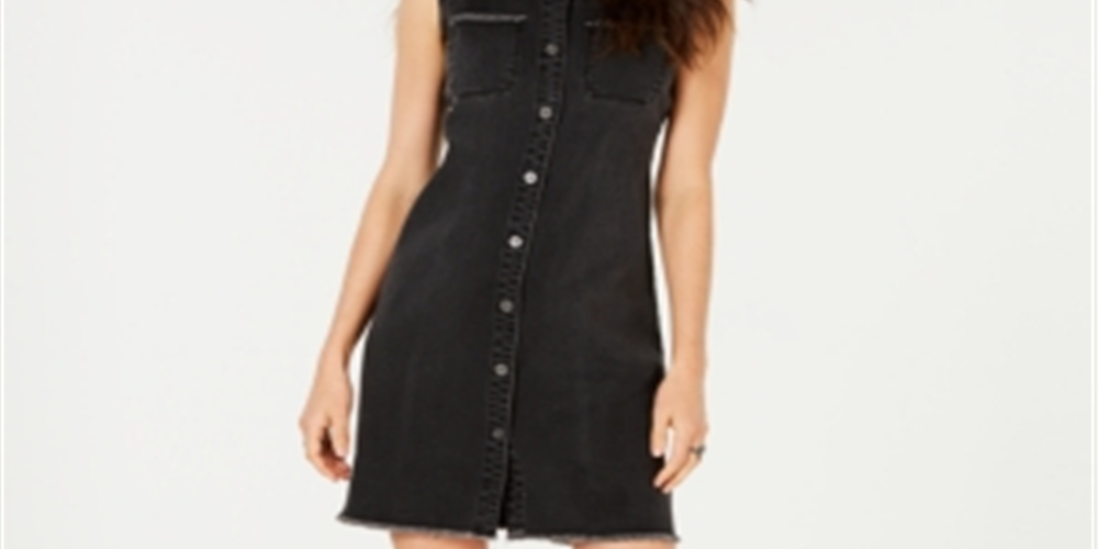 Vestido-camisa jeans feminino Style &amp; Co, preto, tamanho 8