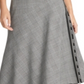 Saia xadrez MIDI aLine feminina DKNY preta tamanho 12