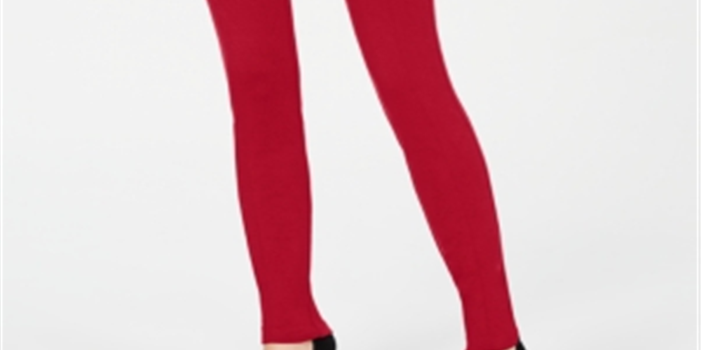 Calça skinny feminina de cintura alta INC International Concepts Glam Red 6