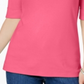 Camiseta feminina Karen Scott com mangas e gola canoa, rosa, tamanho pequeno, extragrande