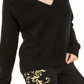 Suéter de cashmere feminino com decote em V, preto profundo, tamanho GG, da Inc International Concepts