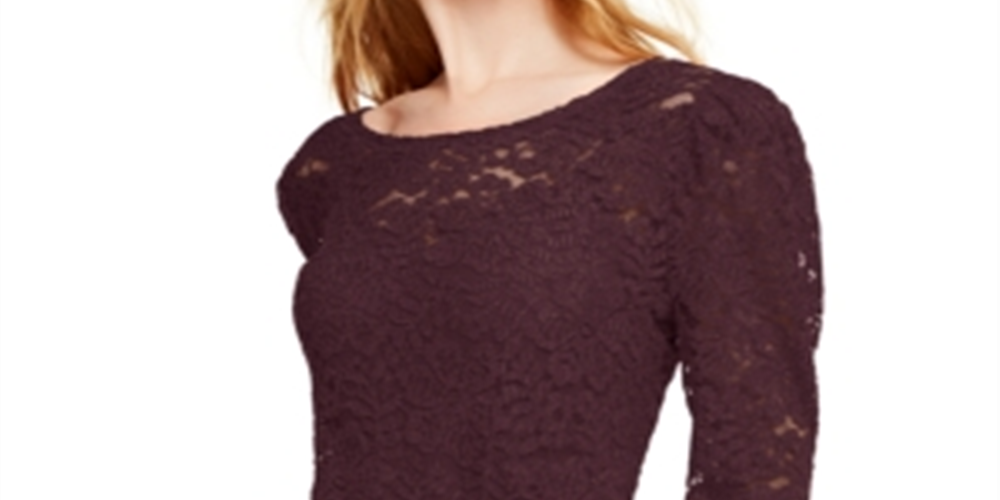 INC International Concepts Top de renda feminino vinho tamanho extrapequeno
