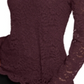 INC International Concepts Top de renda feminino vinho tamanho extrapequeno