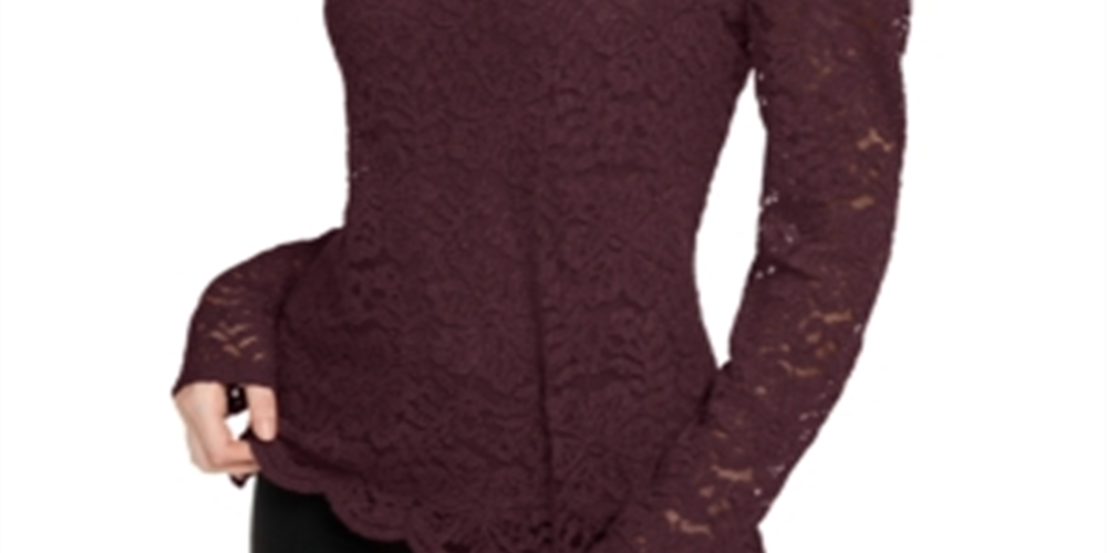 INC International Concepts Top de renda feminino vinho tamanho extrapequeno