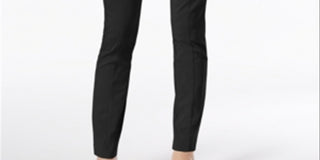 Calça skinny feminina Alfani, preta, tamanho 0