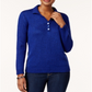 Karen Scott Suéter Feminino Gola Pontuda Azul Tamanho XS