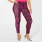 Leggings femininas estampadas Thalia Sodi, marrom, tamanho médio