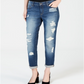 Calça jeans feminina desgastada da Inc International Concepts - Azul Sunshine Wash, tamanho 16