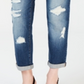 Calça jeans feminina desgastada da Inc International Concepts - Azul Sunshine Wash, tamanho 16