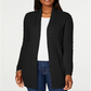 Karen Scott Cardigan Feminino de Tricô Preto Tamanho Pequeno GG