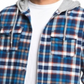 Camisa xadrez de manga comprida com botões Quiksilver masculina Moonlit Ocean, tamanho X-G
