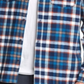 Camisa xadrez de manga comprida com botões Quiksilver masculina Moonlit Ocean, tamanho X-G