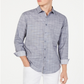 Camisa listrada elástica Sloan masculina da Inc International Concepts, cinza, tamanho M