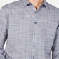 Camisa listrada elástica Sloan masculina da Inc International Concepts, cinza, tamanho M