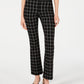 Calça Bootcut com Estampa Windowpane da INC International Concepts para Mulheres, Preta, Tamanho 2