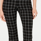Calça Bootcut com Estampa Windowpane da INC International Concepts para Mulheres, Preta, Tamanho 2