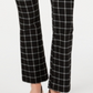 Calça Bootcut com Estampa Windowpane da INC International Concepts para Mulheres, Preta, Tamanho 2