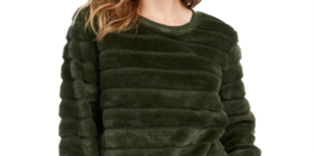 Moletom Crave Fame Junior's Faux Fur Verde Tamanho M