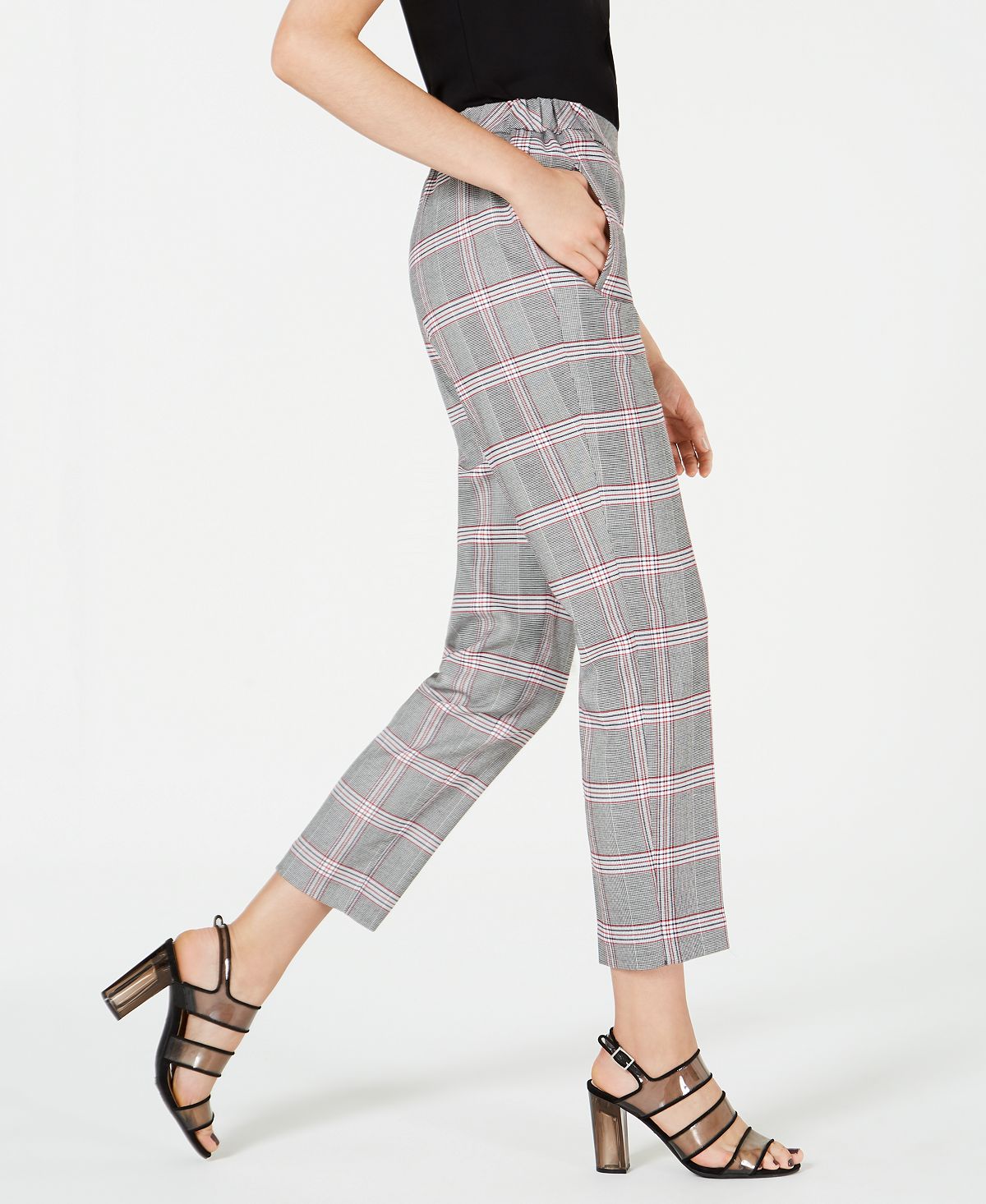 Calça xadrez feminina Bar III cinza tamanho pequeno