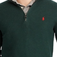 Suéter Polo Ralph Lauren Masculino de Algodão com Zíper de 1/4 Verde Tamanho Médio